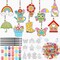 30 Sets Suncatchers Window Art Kits, DIY Sun Catchers Bulk Crafts Paint Your Own Window Ornaments for Boys Girls Classroom Home Party Birthday Activity Decor(Spring Style)